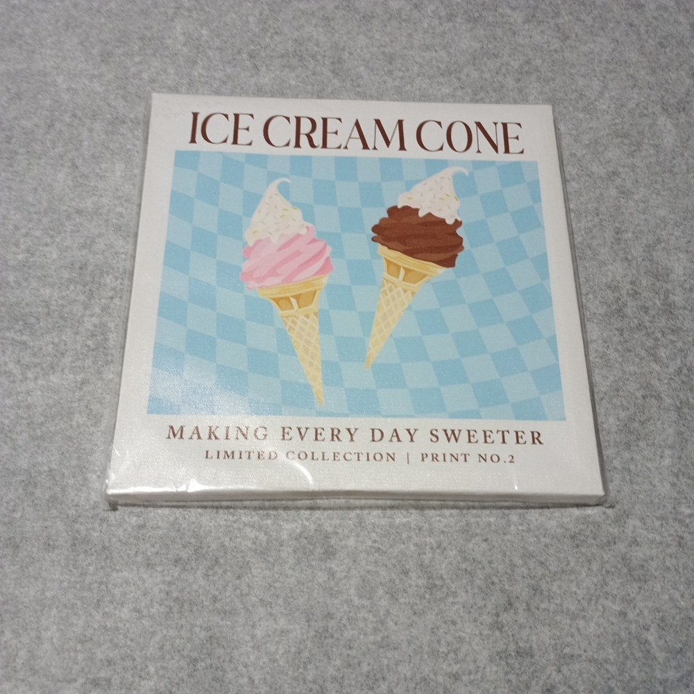 Special Moments Ice Cream Cone Wall Art Picture 8.5 x 8.5